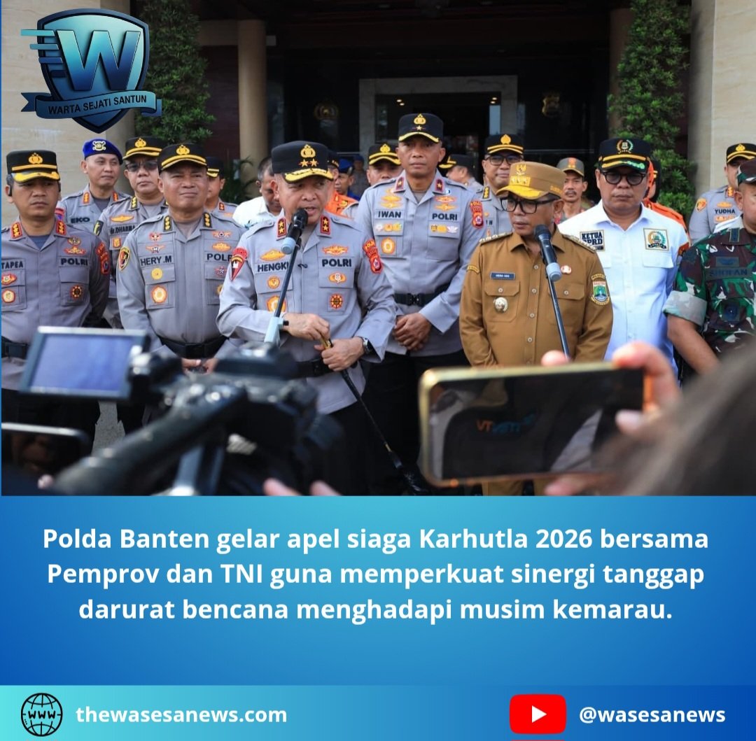 polda banten gelar apel siaga karhutla. - thewasesanews.com