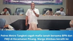 polres metro tangkot cegah mafia tanah. - thewasesanews.com