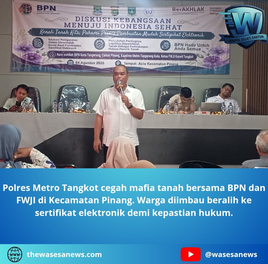 polres metro tangkot cegah mafia tanah. - thewasesanews.com