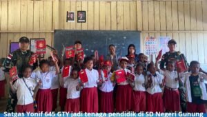 satgas yonif 645 gty jadi tenaga pendidik. - thewasesanees.com