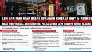 lbh harimau raya desak evaluasi resmob polres jakarta utara. - thewasesanews.com