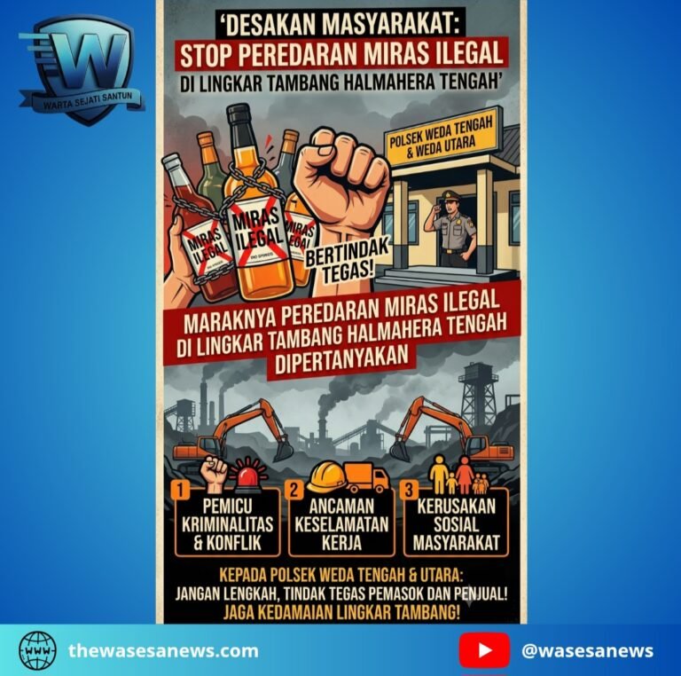 peredaran miras ilegal lingkar tambang halmahera tengah. - thewasesanews.com