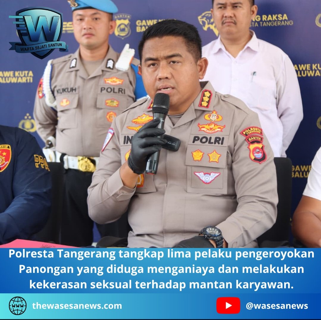 polresta tangerang tangkap lima pelaku pengeroyokan panongan. - thewasesanews.com
