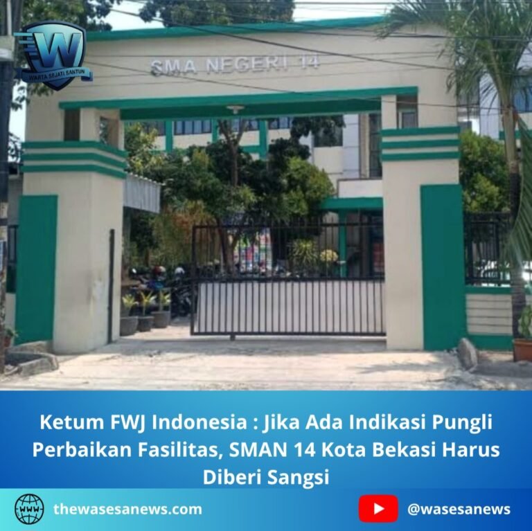 sman 14 kota bekasi disorot fwj indonesia. - thewasesanews.com