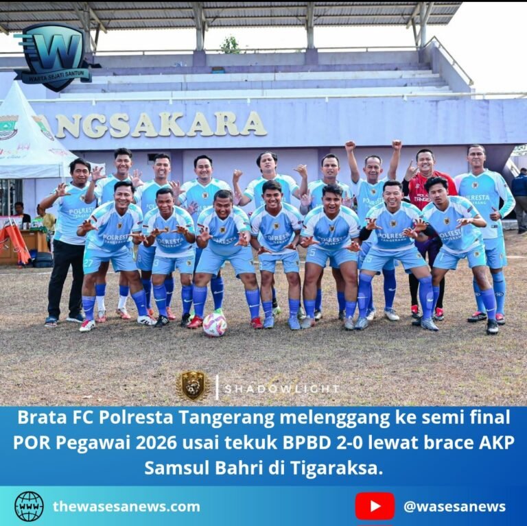 brata fc polresta tangerang melenggang ke semi final por pegawai. - thewasesanews.com