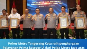 polres metro tangerang kota raih penghargaan pelayanan prima kategori a. - thewasesanews.com