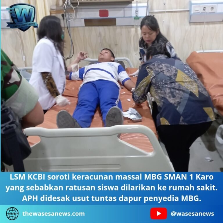 lsm kcbi soroti keracunan massal mbg sman 1 karo. - thewasesanews.com