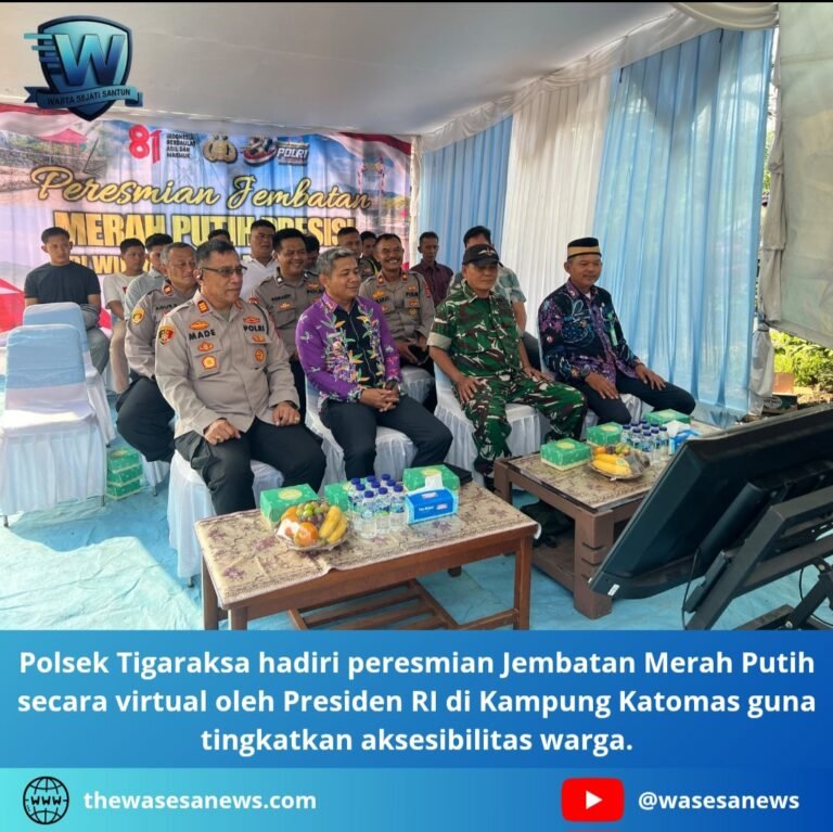 polsek tigaraksa hadiri peresmian jembatan merah putih. - thewasesanews.com