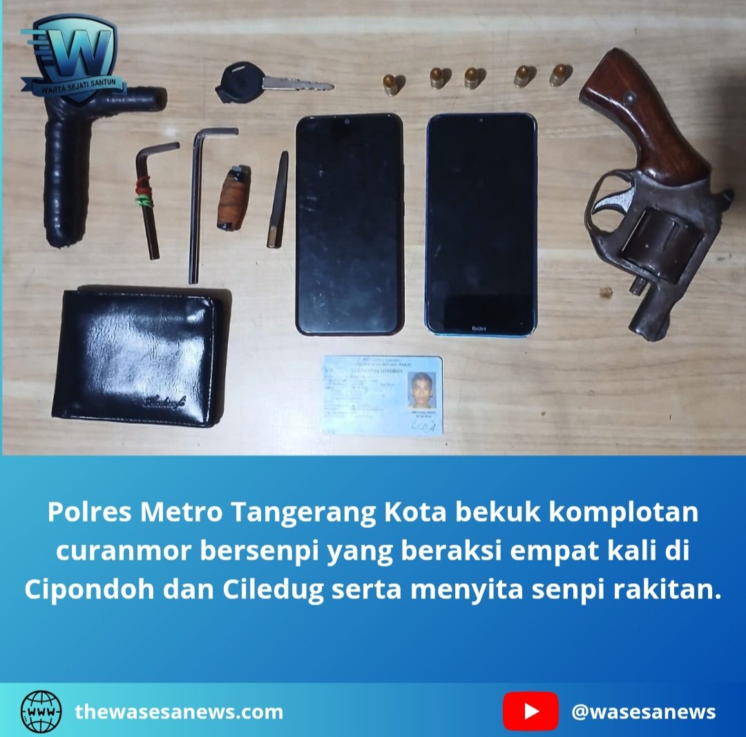polres metro tangerang kota bekuk komplotan curanmor bersenpi. - thewasesanews.com