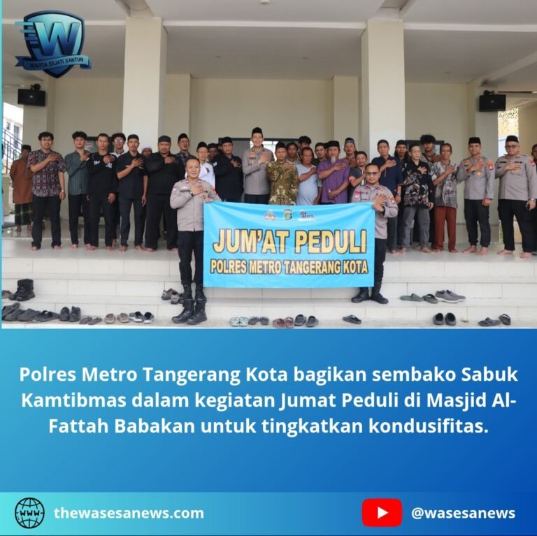 polres metro tangerang kota bagikan sembako sabuk kamtibmas. - thewasesanews.com