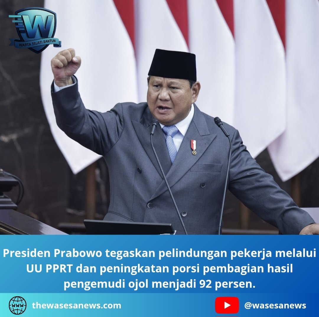 presiden prabowo tegaskan pelindungan pekerja. - thewasesanews.com