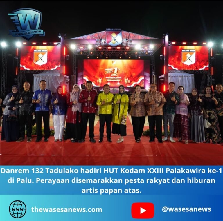 danrem 132 tadulako hadiri hut kodam xxiii palakawira. - thewasesanews.com