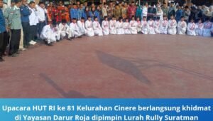 upacara hut ri ke 81 kelurahan cinere. - thewasesanews.com