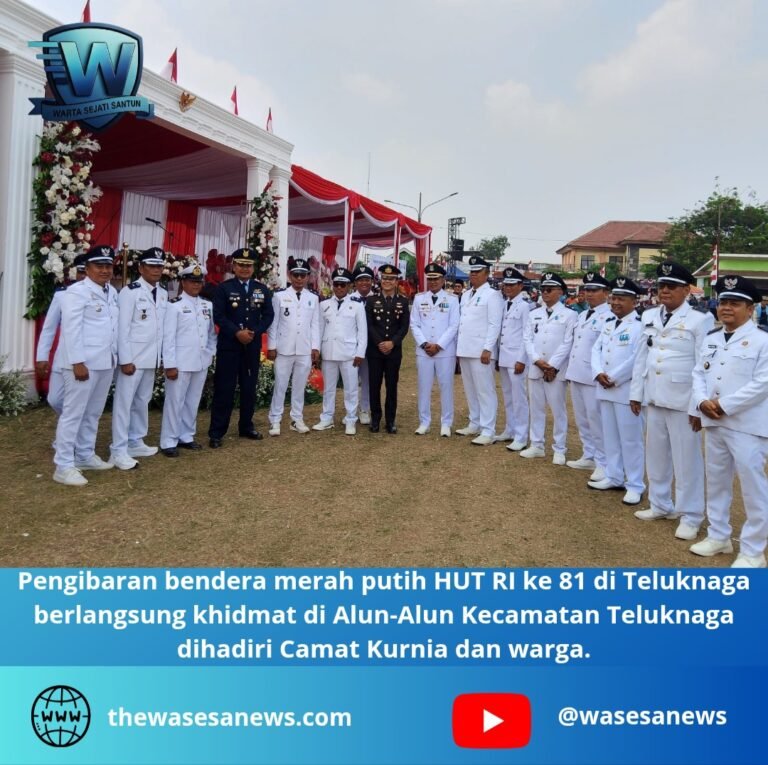 pengibaran bendera merah putih hut ri ke 81 di teluknaga. - thewasesanews.com