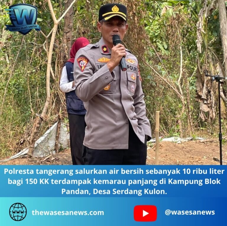 polresta tangerang salurkan air bersih. - thewasesanews.com