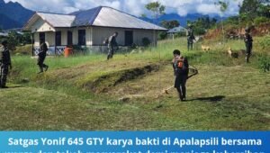 satgas yonif 645 gty karya bakti di apalapsili. - thewasesanews.com