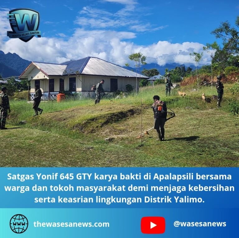 satgas yonif 645 gty karya bakti di apalapsili. - thewasesanews.com