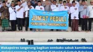 wakapolres tangerang bagikan sembako sabuk kamtibmas. - thewasesanews.com