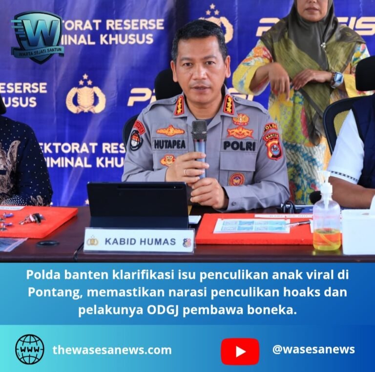 polda banten klarifikasi isu penculikan anak viral. - thewasesanews.com