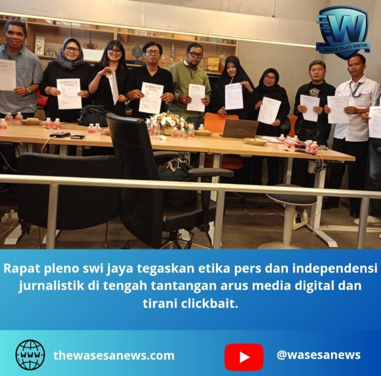rapat pleno swi jaya tegaskan etika pers. - thewasesanews.com
