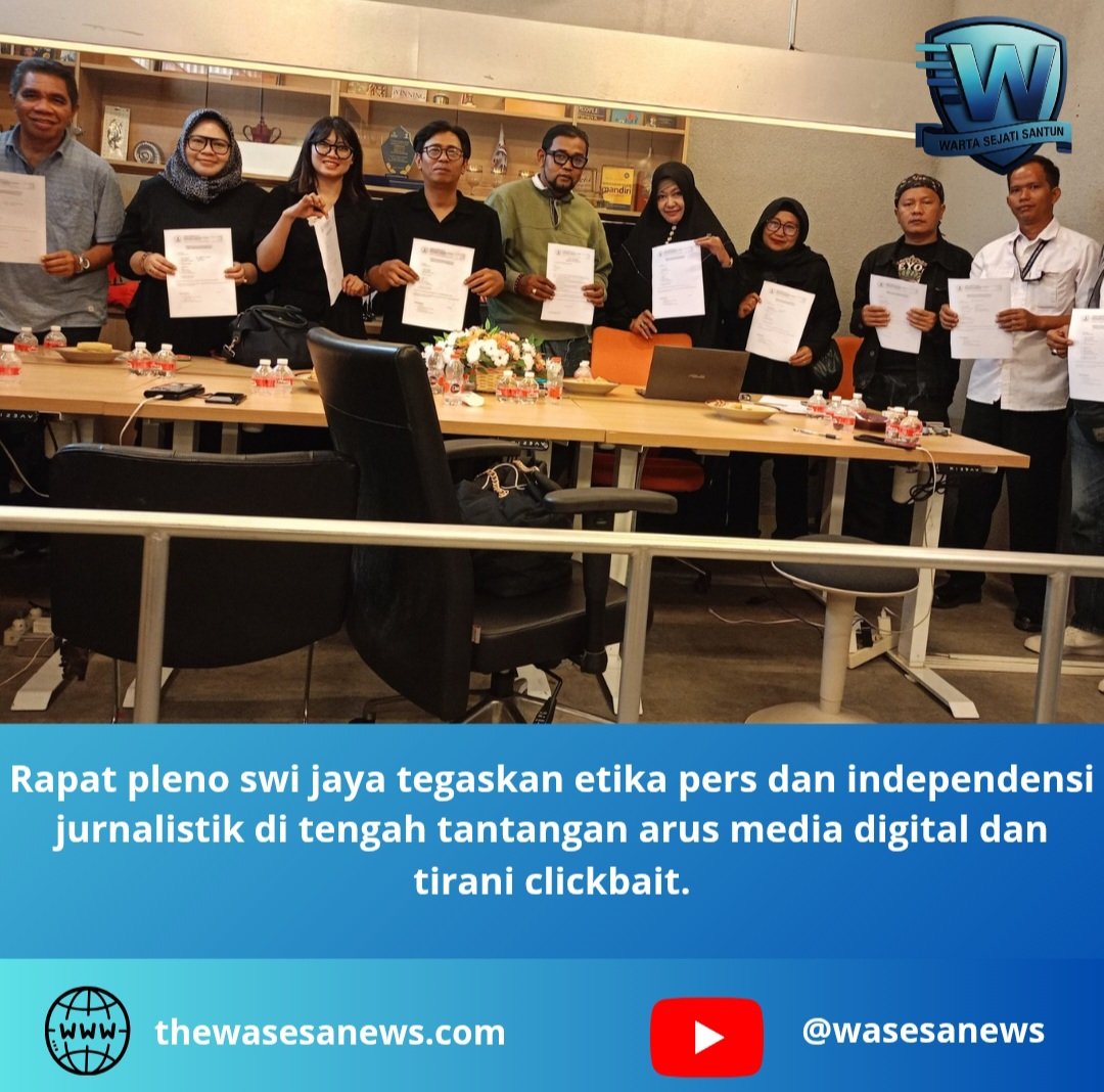 rapat pleno swi jaya tegaskan etika pers. - thewasesanews.com