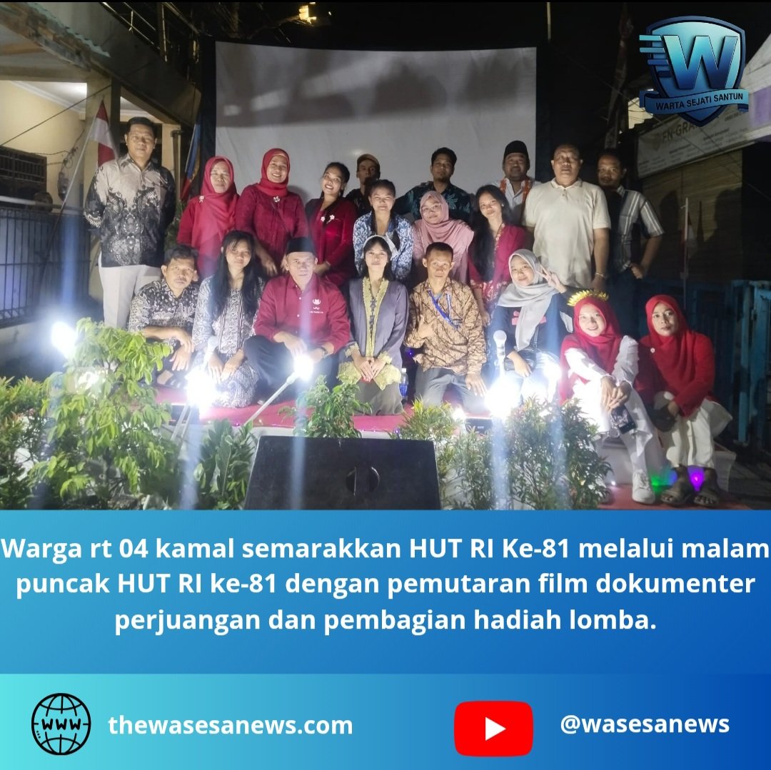 warga rt 04 kamal semarakkan hut ri 81. - thewasesanews.com