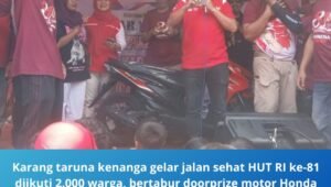 karang taruna kenanga gelar jalan sehat. - thewasesanews.com