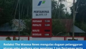 pelanggaran aturan spbu waiboga. - thewasesanews.com