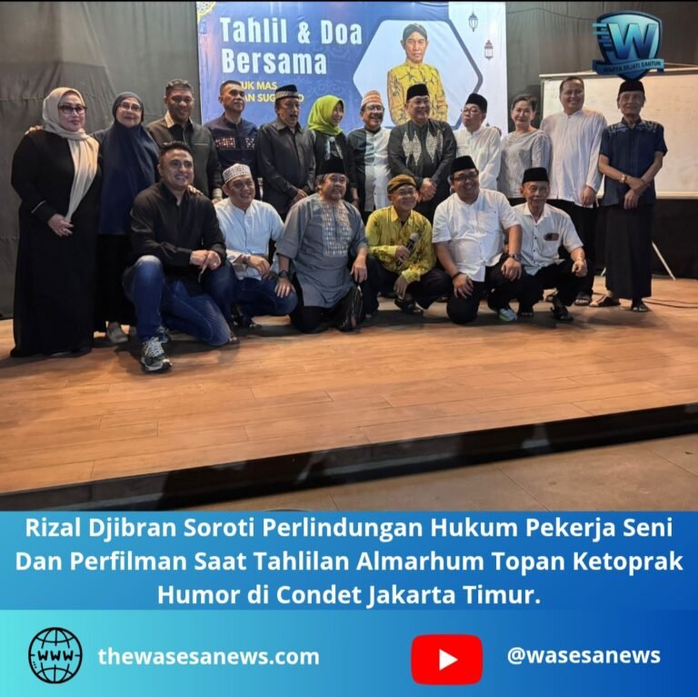 rizal djibran soroti perlindungan hukum pekerja seni. - thewasesanews.com