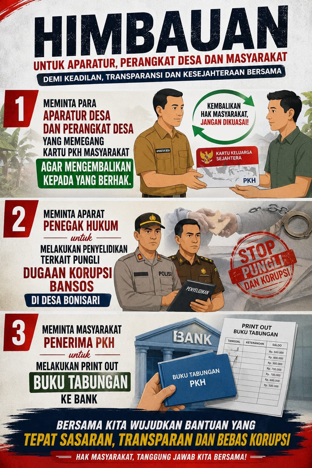 penguasaan kartu pkh warga bonisari. - thewasesanews.com