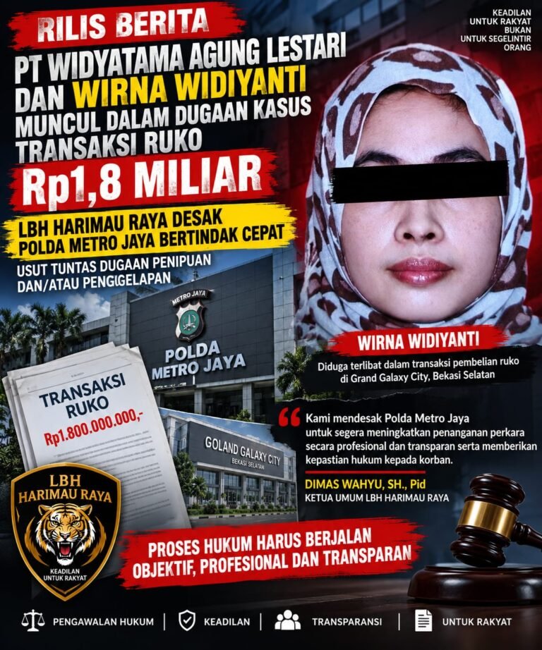 kasus dugaan penipuan pt widyatama agung lestari. - thewasesanews.com