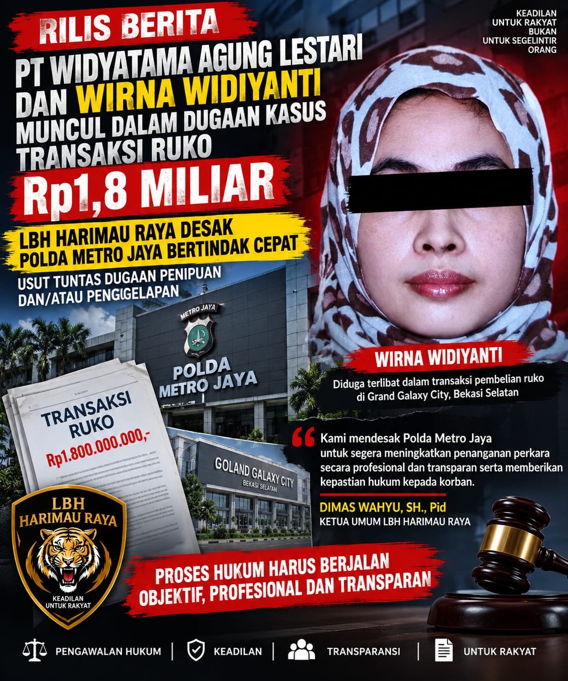 kasus dugaan penipuan pt widyatama agung lestari. - thewasesanews.com
