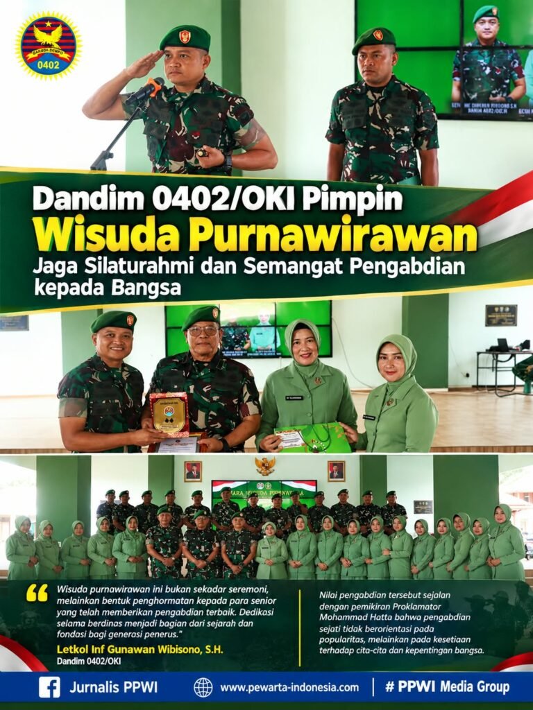 dandim 0402 oki pimpin wisuda purnawirawan. - thewasesanews.com