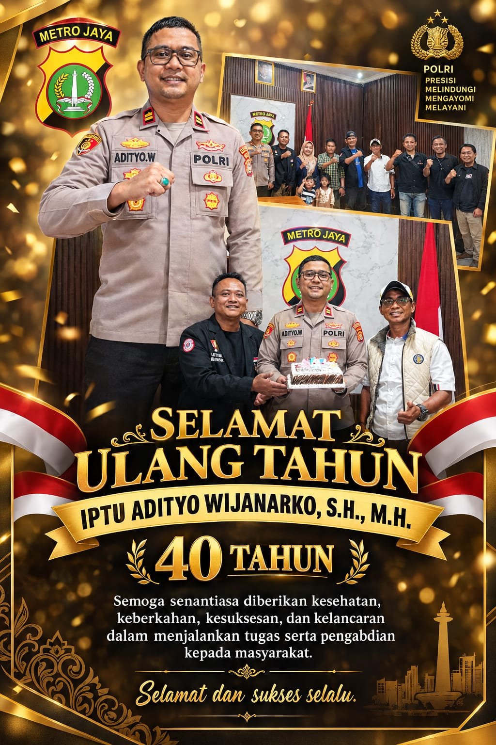 kapolsek pinang terima kejutan fwji. - thewasessnews.com