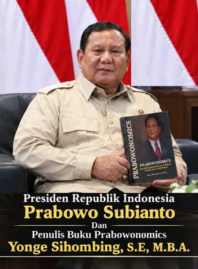 yonge sihombing serahkan buku prabowonomics. - thewasesanews.com