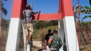 Perbaikan Jembatan Gantung Batangtura. - thewasesanews.com