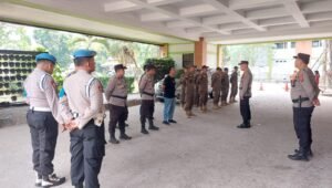 Pengamanan aksi mahasiswa di Tangerang. - thewasesanews.com