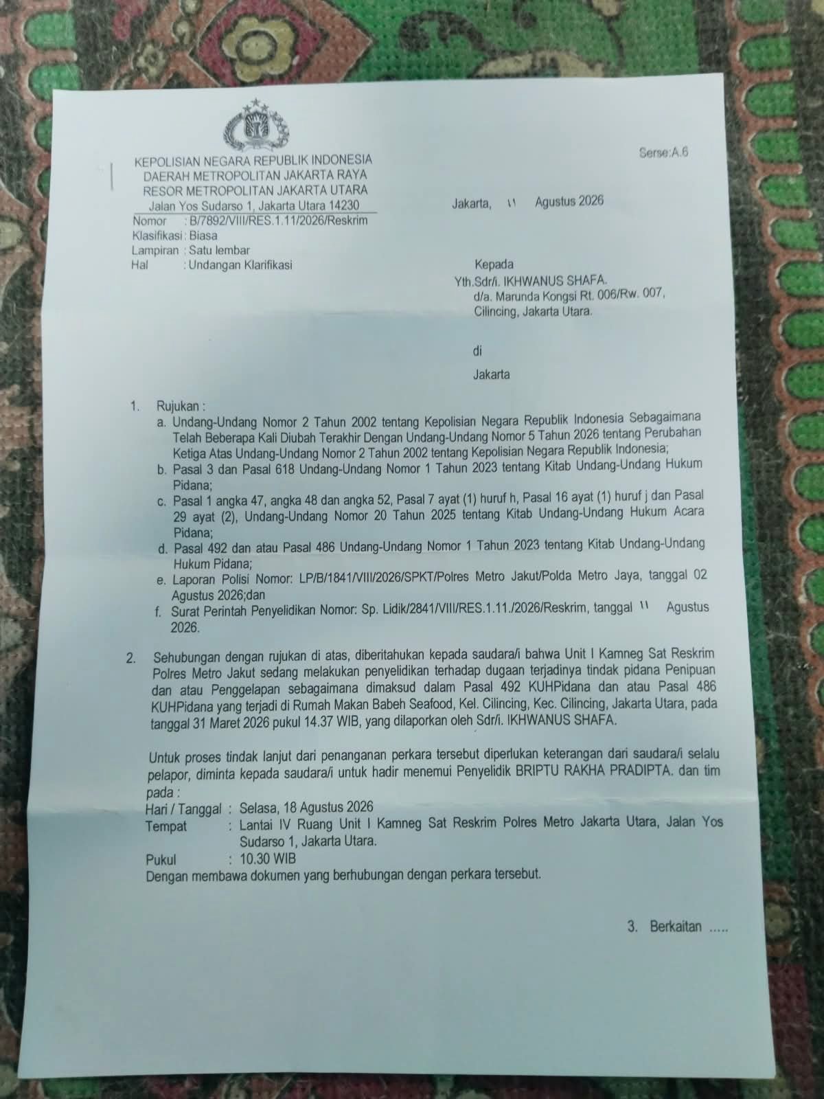 Dugaan Penipuan Proyek Bodong di Cilincing. - thewasesanews.com