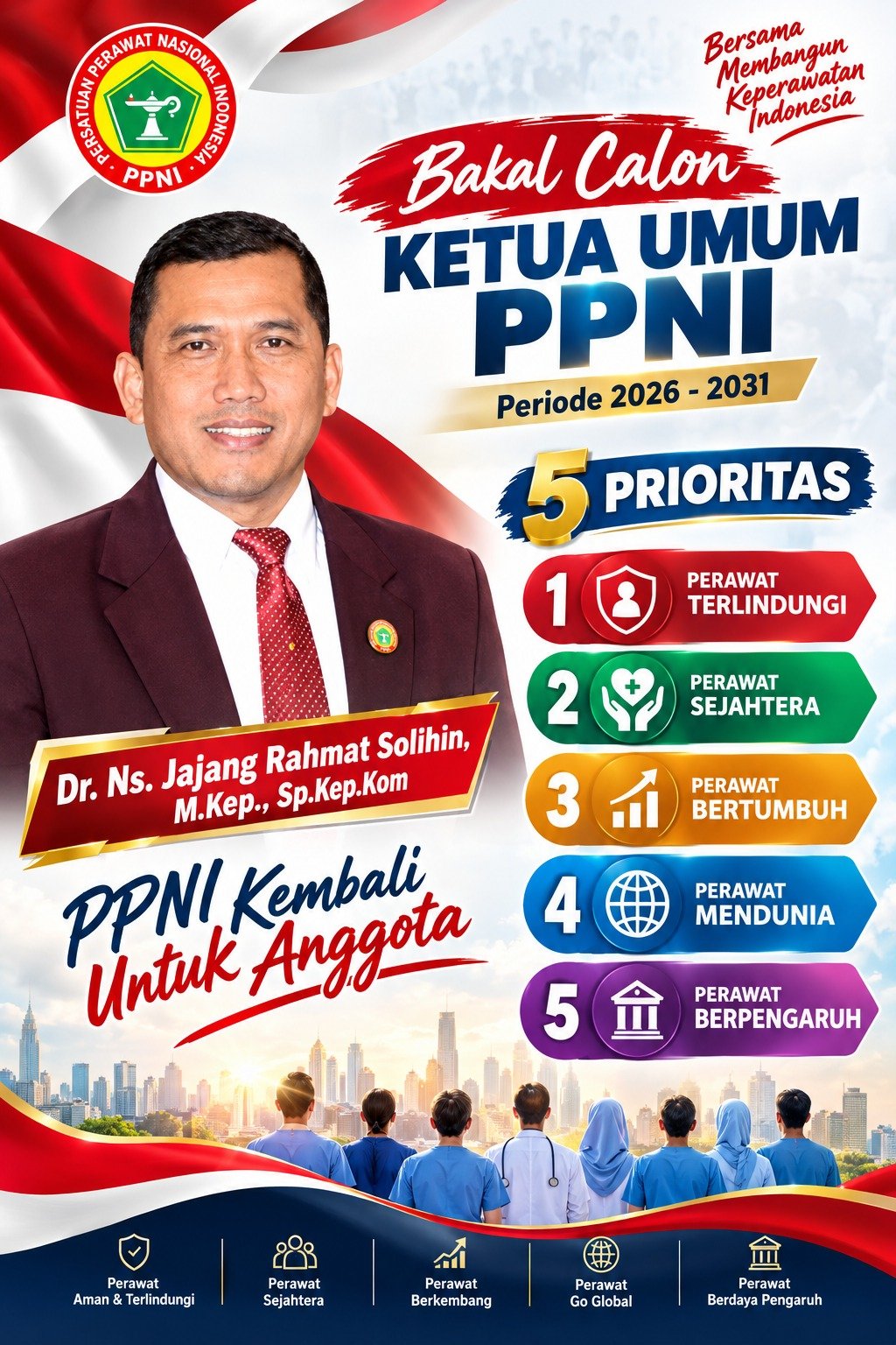 Bakal Calon Ketua Umum DPP PPNI. - thewasesanews.com
