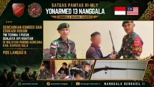 Satgas Pamtas Yonarmed 13 Nanggala Terima Senpi Rakitan. - thewasesanews.com