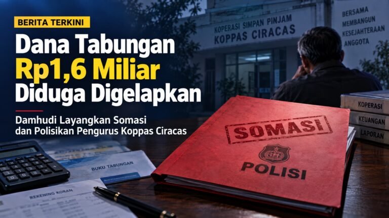 Damhudi Somasi Koppas Ciracas Dana Rp1,6 Miliar. - thewasesanews.com