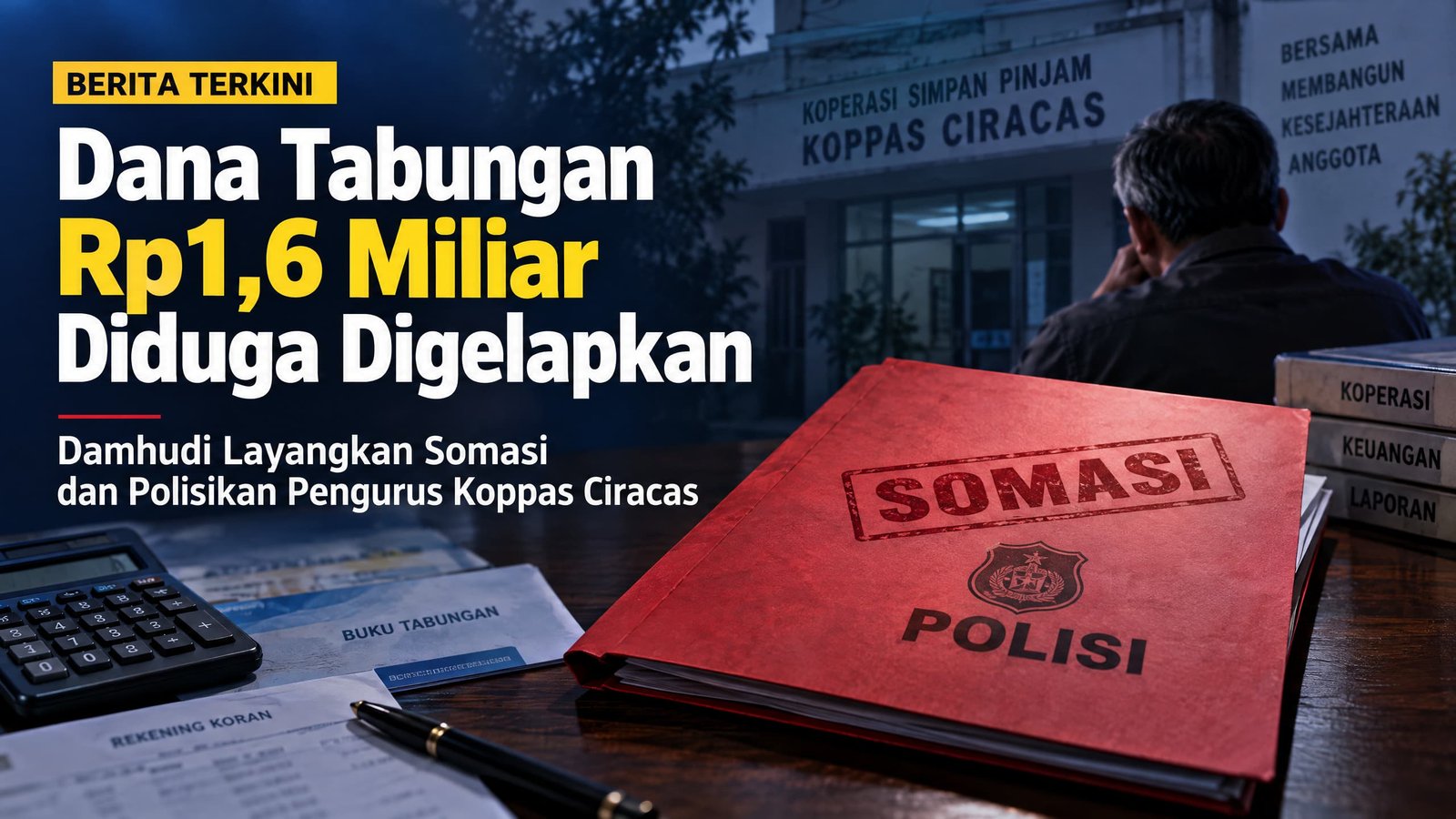Damhudi Somasi Koppas Ciracas Dana Rp1,6 Miliar. - thewasesanews.com