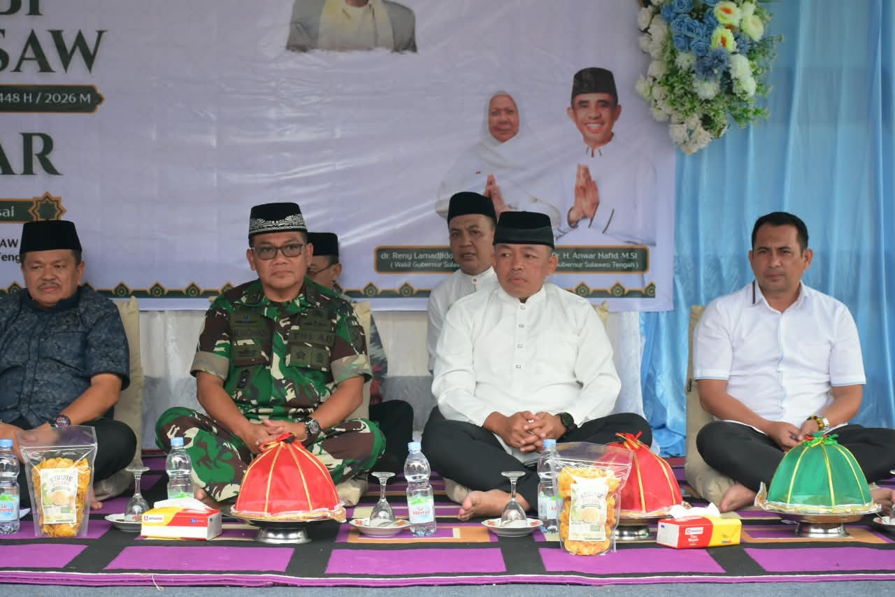 Danrem 132 Tadulako Hadiri Maulid Nabi. - thewasesanews.com