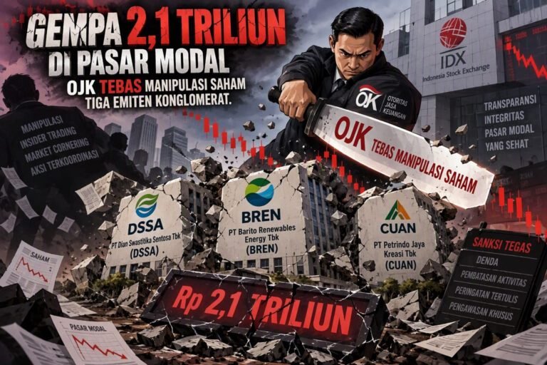 Gempa 2,1 Triliun di Pasar Modal OJK Tebas Manipulasi Saham. - thewasesanews.com