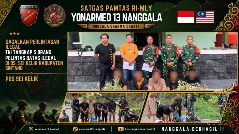 Gagalkan Perlintasan Ilegal Satgas Pamtas Yonarmed 13. - thewasesanews.com