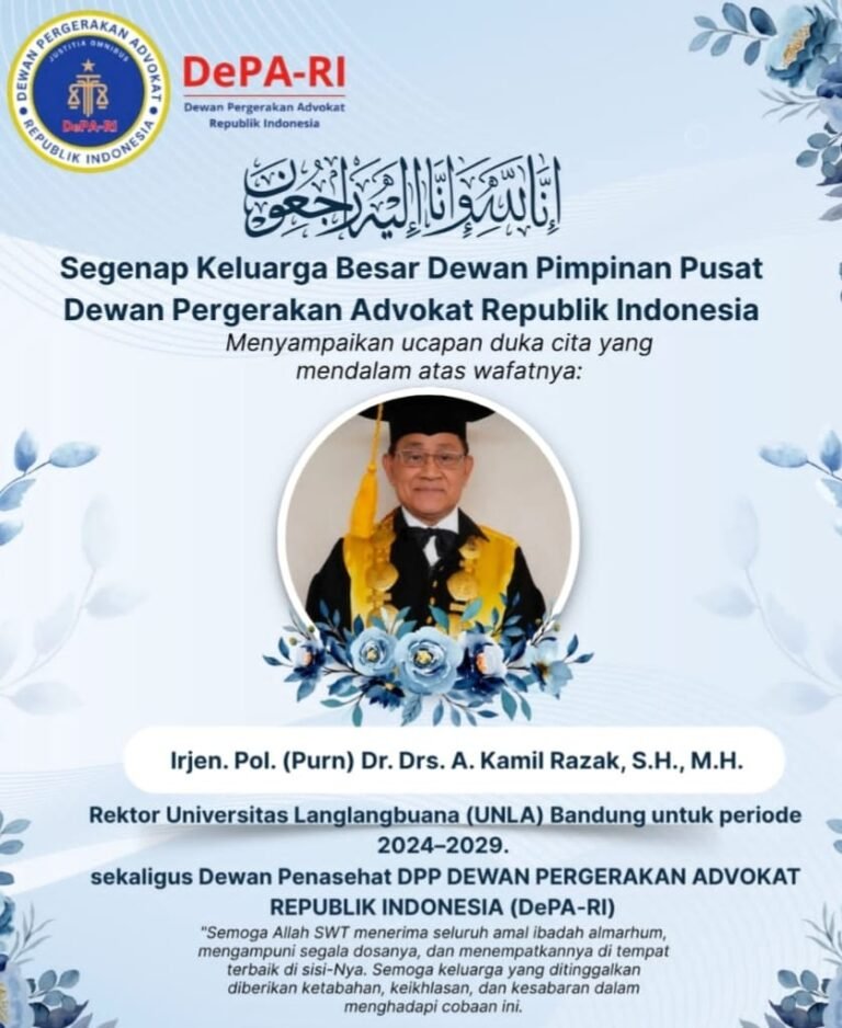 DePA-RI Berduka Atas Wafatnya Irjen Pol Purn A Kamil Razak. - thewasesanews.com