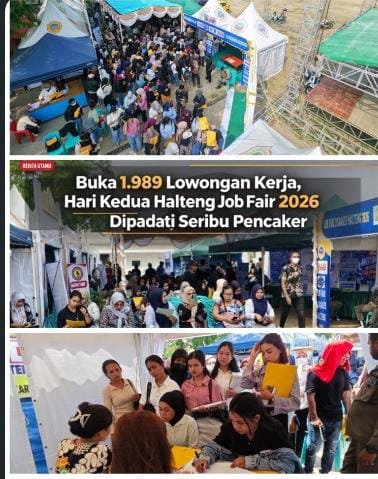 Hari Kedua Halteng Job Fair Sekitar 1.000 Pencaker Padati Pendopo Falcilno. - thewasesanews.com