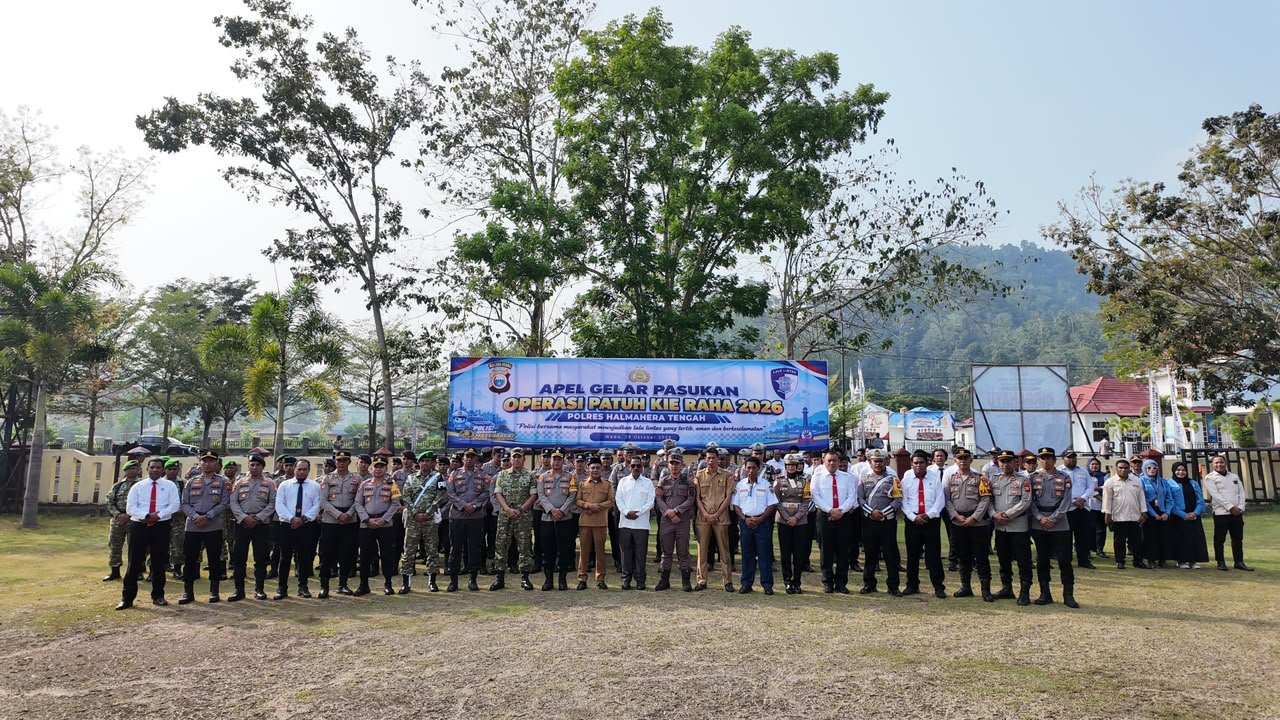 Polres Halteng Gelar Apel Pasukan Operasi Patuh Kie Raha 2026. - thewasesanews.com