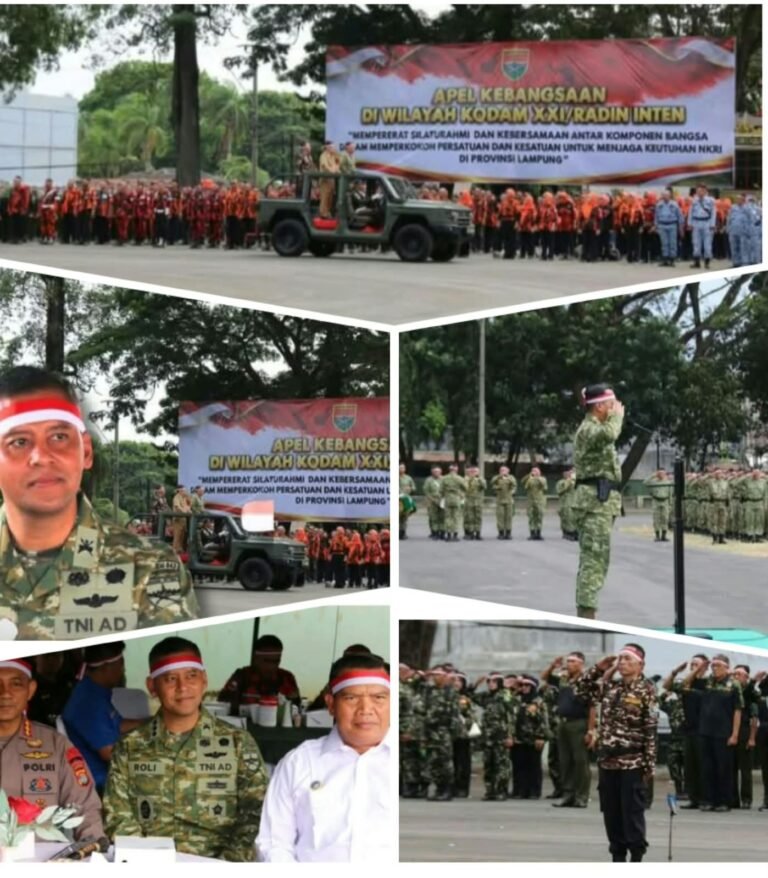 Apel Kebangsaan Kodam XXI/Radin Inten: Kasrem 043/Gatam Tekankan Sinergi Jaga Kondusifitas Lampung. - thewasesanews.com